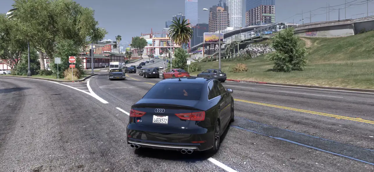Car Racing Real Driving gameplay highway racing scene